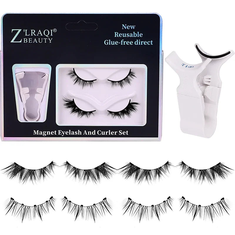 Natural Look in Seconds: Quick and Easy Installation with Reusable Magnetic False Eyelashes