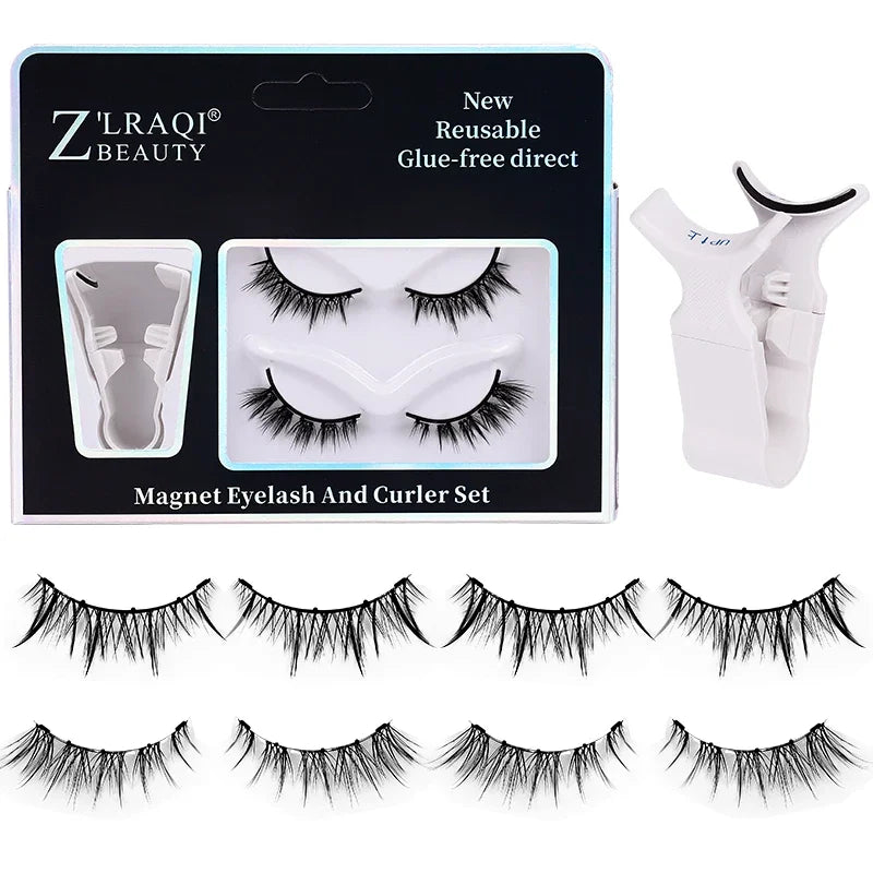 Natural Look in Seconds: Quick and Easy Installation with Reusable Magnetic False Eyelashes
