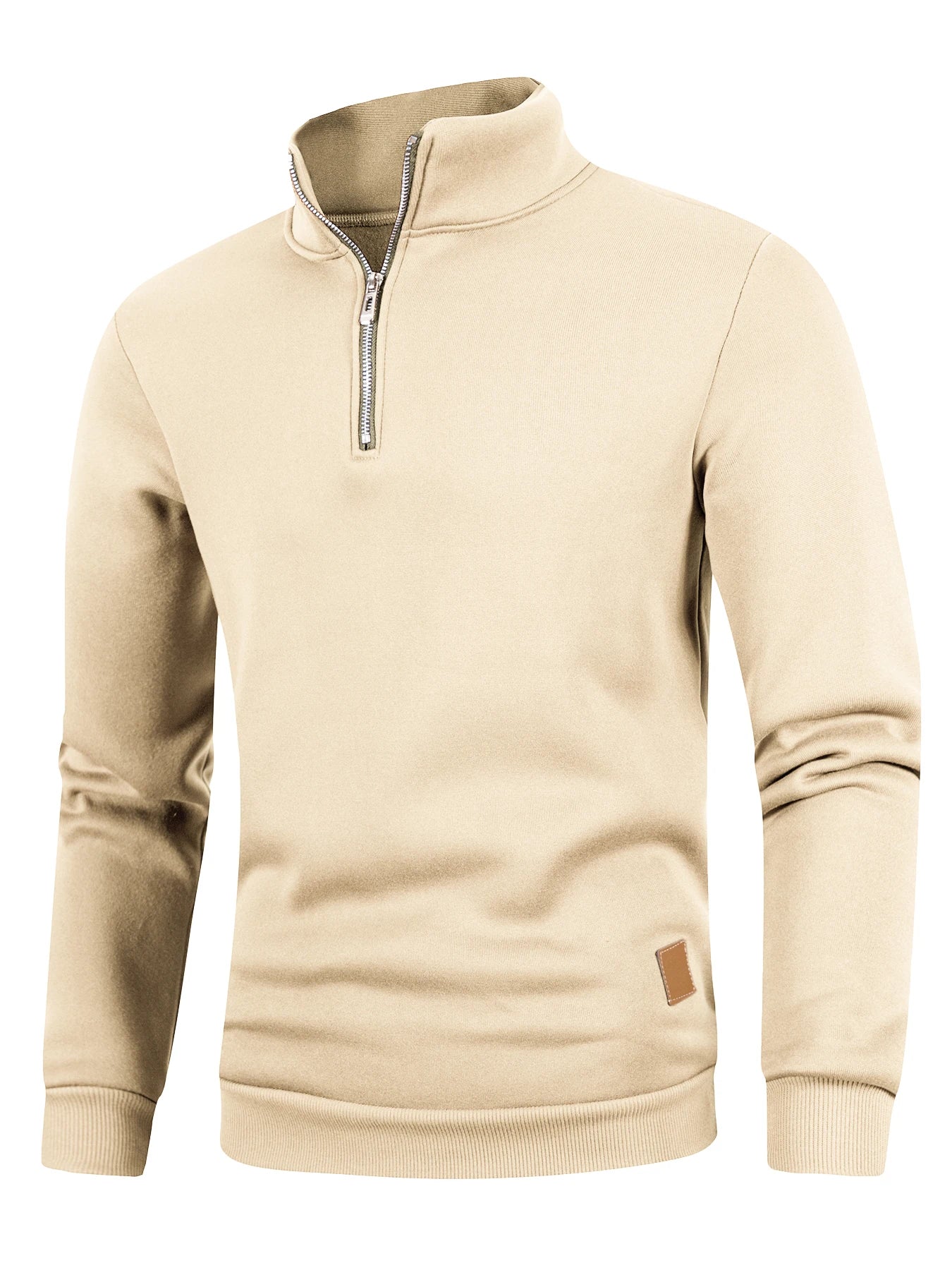 Men's Quarter Zip Up Long SleeveSlim Fit Lightweight Mock Neck Pullover Casual Sweaters Half Turtleneck Cozy Outdoor Streetwear