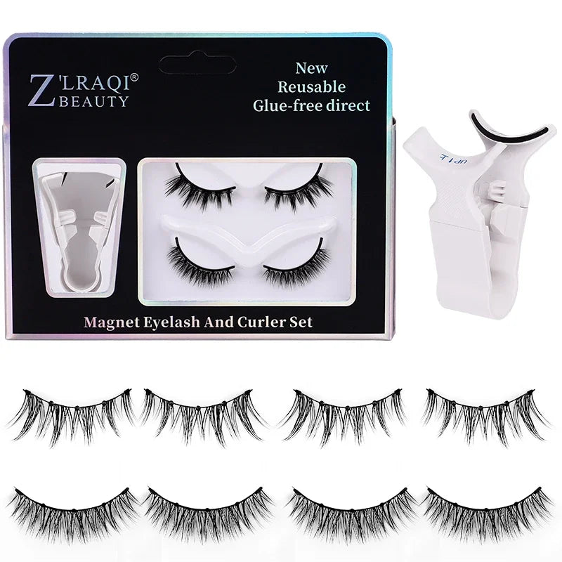 Natural Look in Seconds: Quick and Easy Installation with Reusable Magnetic False Eyelashes