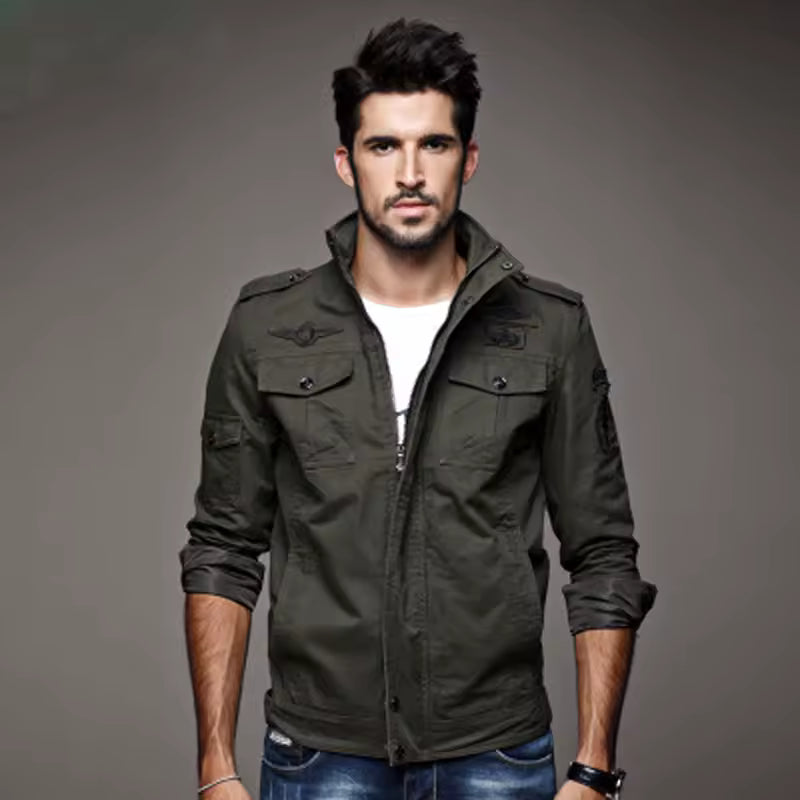 Vintage Inspired Military Combat Jacket for Men